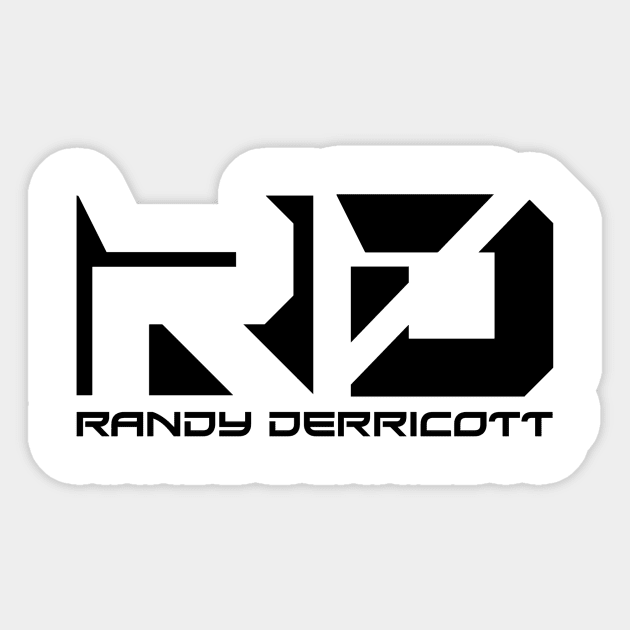 Randy Derricott Logo (Black) Sticker by Randy Derricott Merch